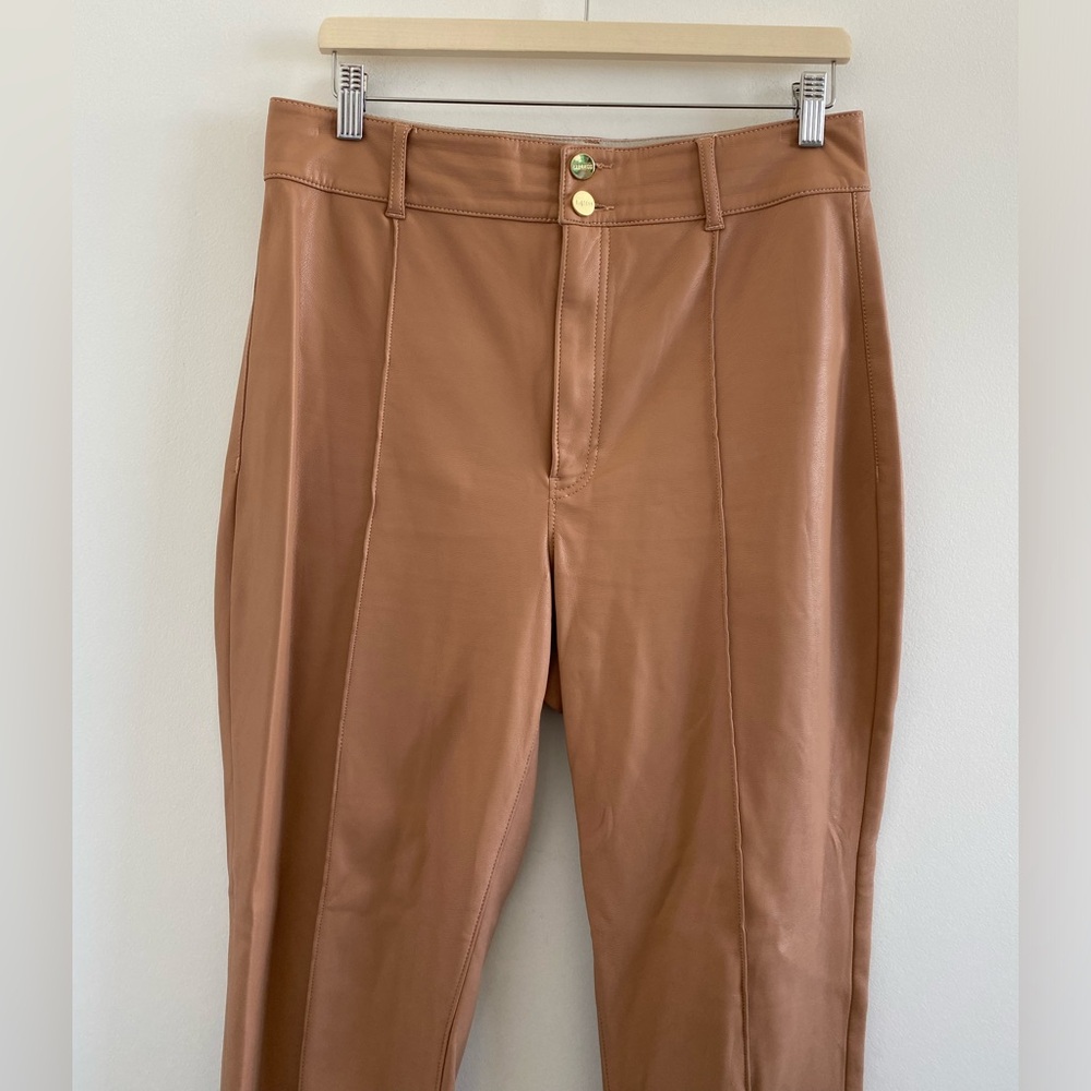 Express Tan Faux Leather Pants Size 10 - Picture 2 of 8